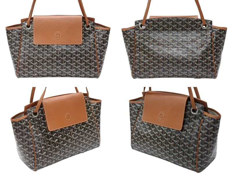 GOYARD ゴヤール ルエットPM ショルダーバッグ 2WAYバッグ ブラック PVC レザー シルバー金具 4b007729