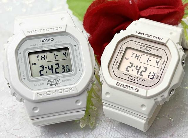 恋人たちのGショック ペアウオッチ G-SHOCK BABY-G  ペア腕時計 カシオ 2本セット GMD-S5600BA-7JF BGD-565-4JF 電池式  アナデジ   ラッピング無料   　クリスマス　誕生日 御祝い還暦 銀婚式　結婚記念日