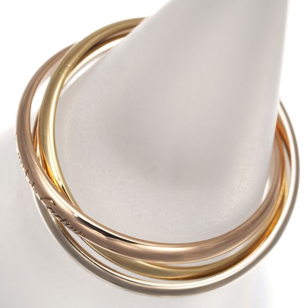 カルティエ トリニティリング スリーカラー XS 52号 K18YG/WG/PG  