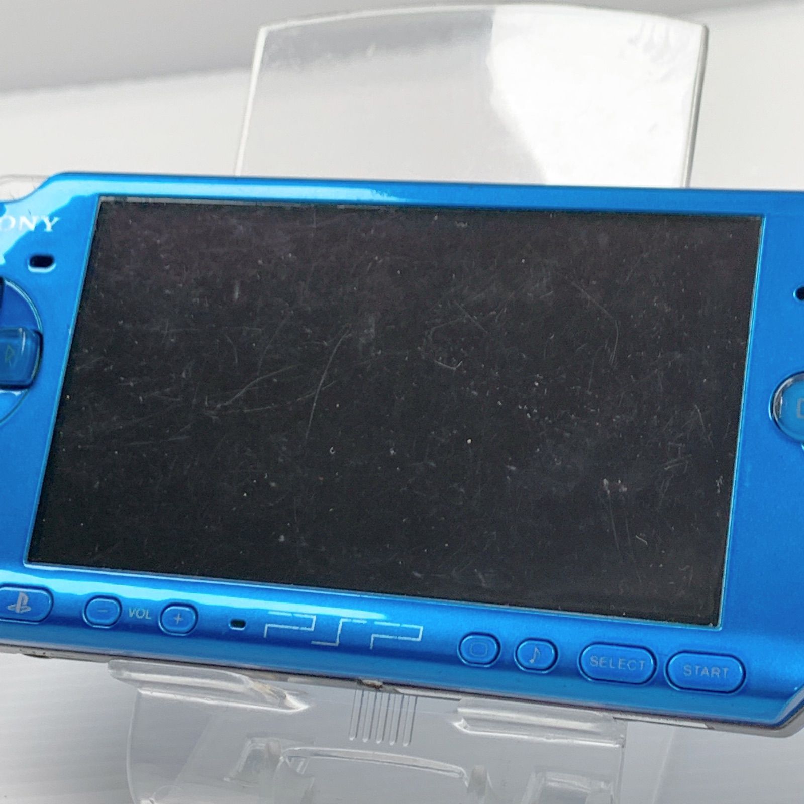 【すぐ遊べる・美品】SONY PSP-3000 バイブラント・ブルー +モンハン PSP-3000 バイブラントブルー 遊べるセット 動作確認済み