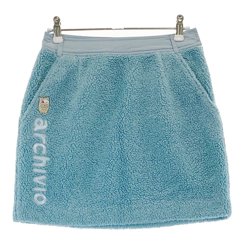 サイズ：36 ARCHIVIO アルチビオ 蓄熱 ボアスカート ブルー系