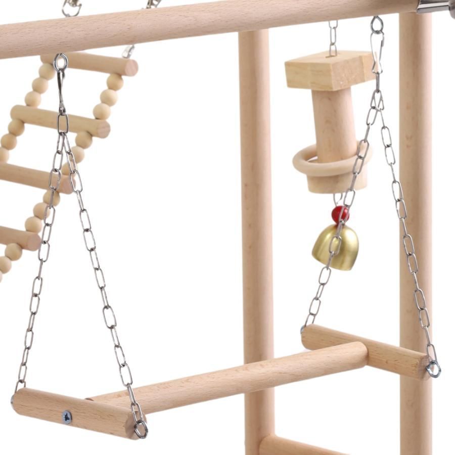 木製 鳥用スタンド ブランコ付き*7 シュガート バードブランコ