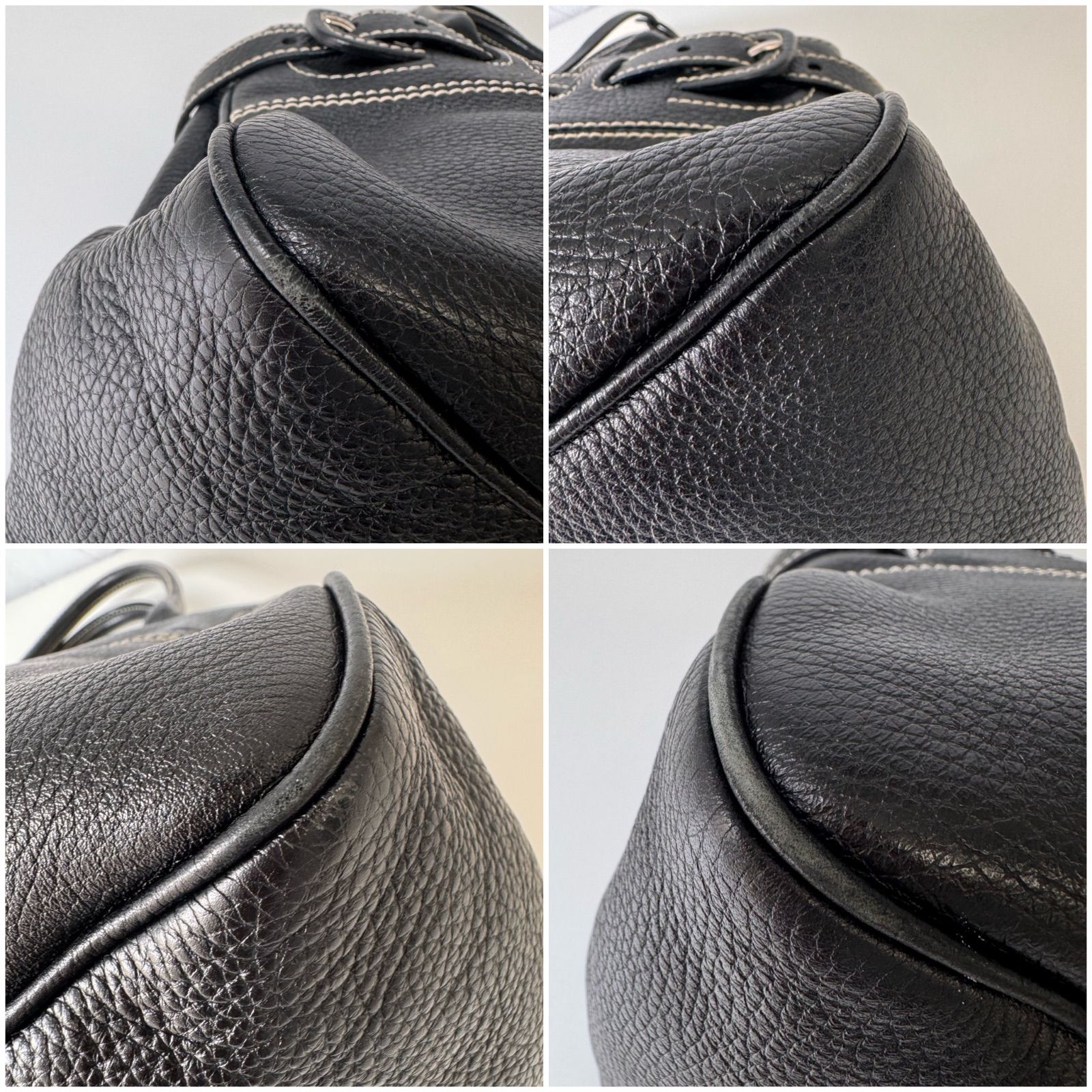美品 トッズ 大容量 トートバッグ シボ革 ビジネス ベルト チャーム 肩掛け TOD'S - 美品 トッズ 大容量 トートバッグ シボ革 ビジネス