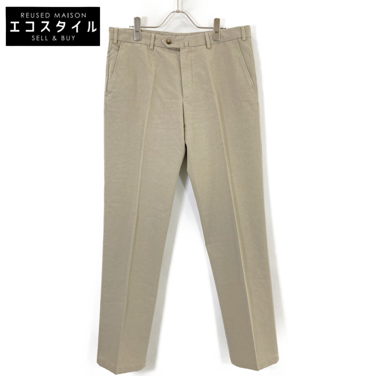 Loro Piana ロロピアーナ ﾍﾞｰｼﾞｭ ｺｯﾄﾝ ﾊﾟﾝﾂ 50