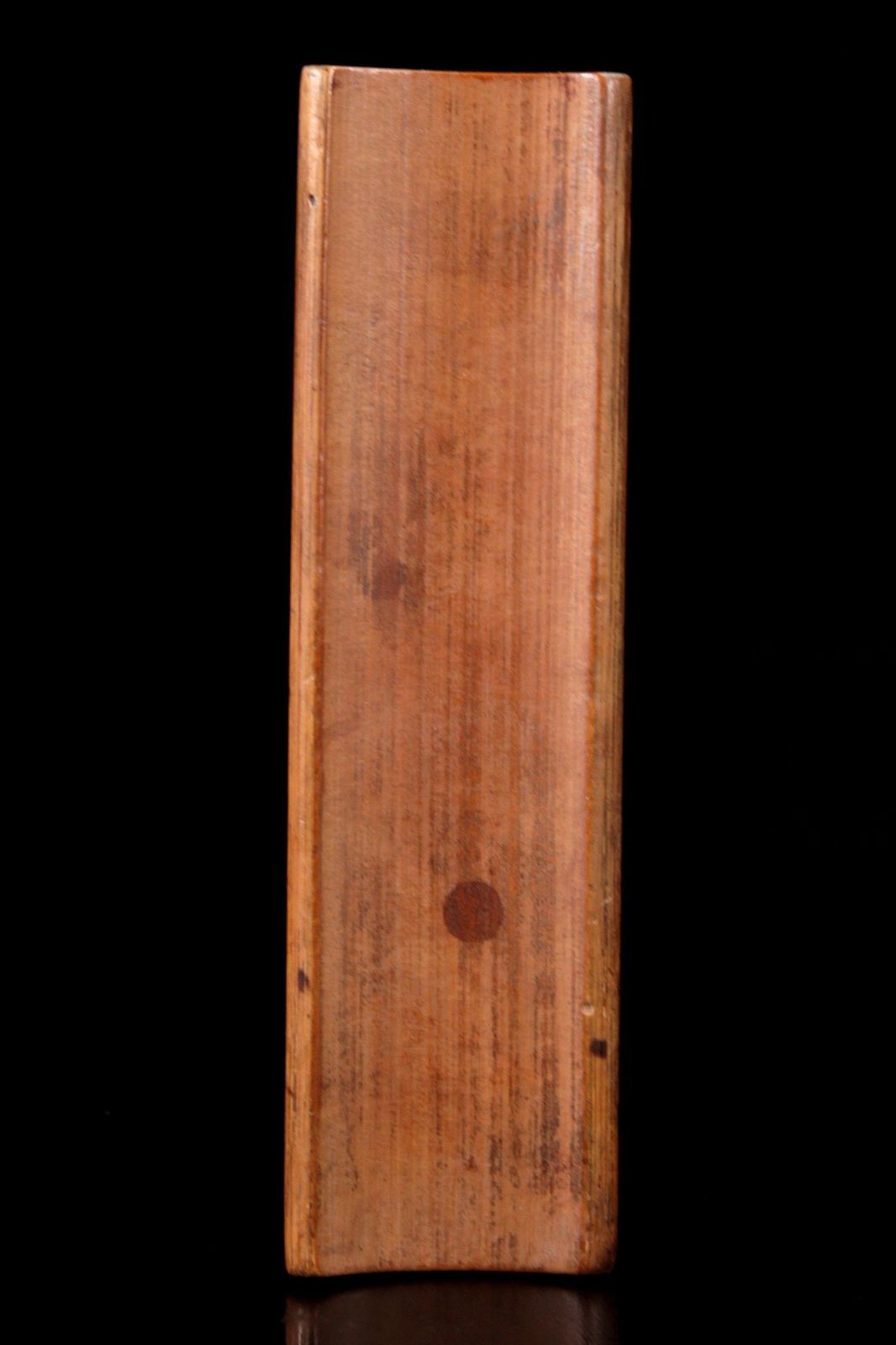 田能村竹田作 山水彫刻茶合 15.5cm 折り紙付 箱付 煎茶道具 唐物