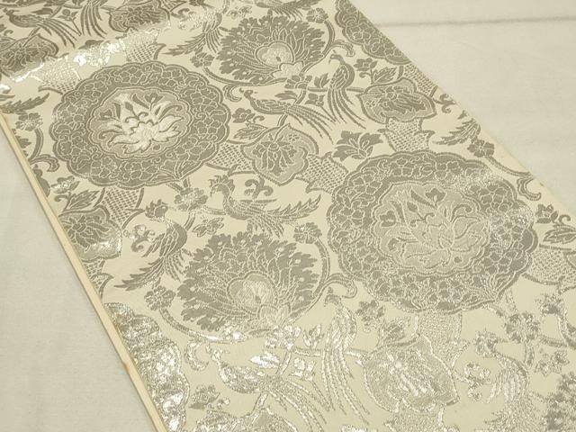 平和屋着物◎六通柄 本袋帯 正倉院更紗花鳥文 本袋手織錦 純