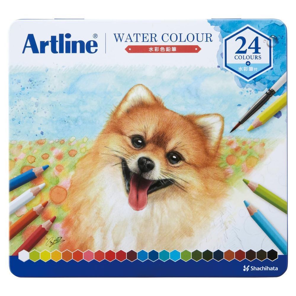 まとめ買い シヤチハタ アートライン 水彩色鉛筆 24色セット KCP-W24C|H ×3セット