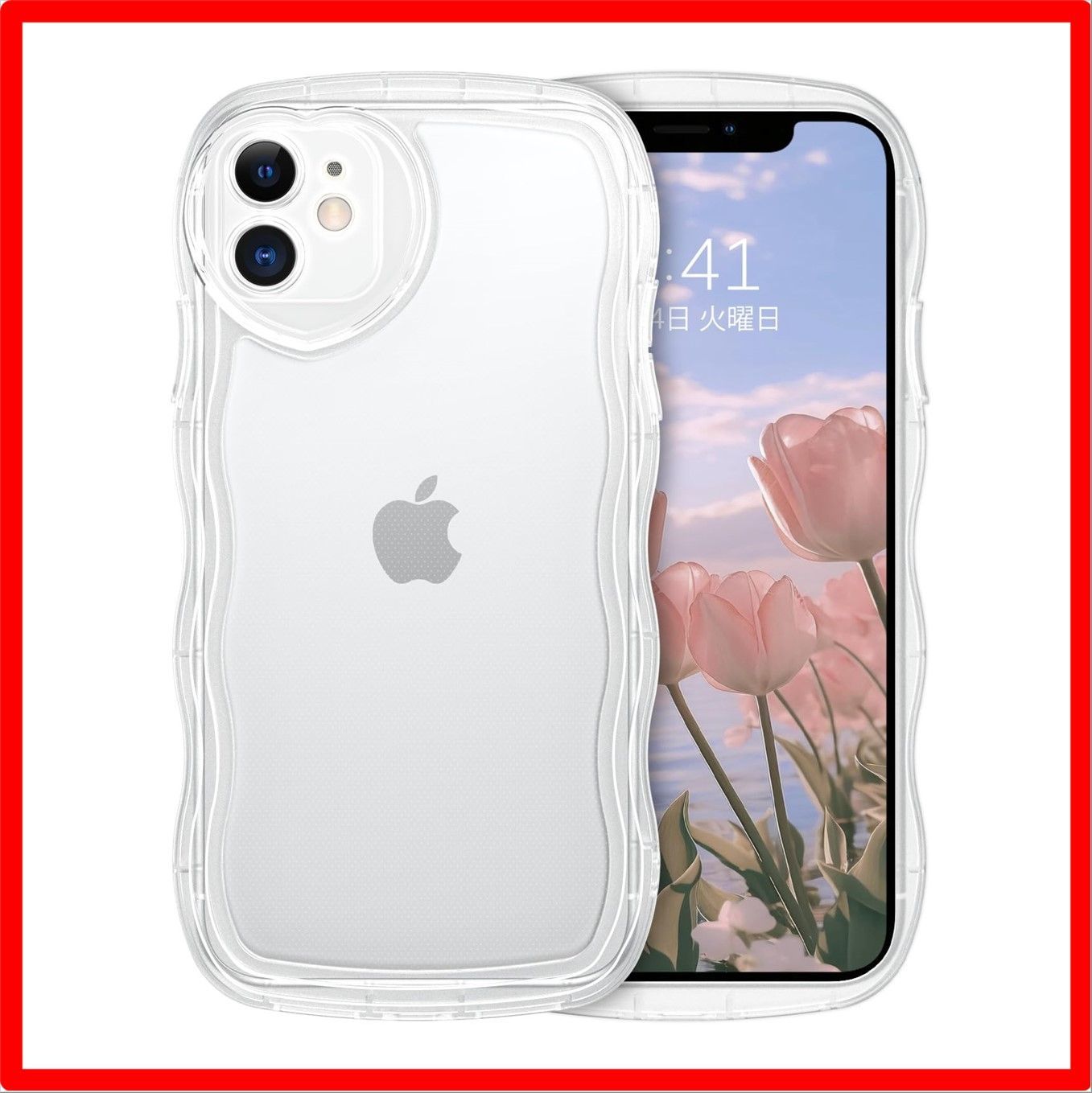 送料無料】ハートクリア_iPhone 11 6.1