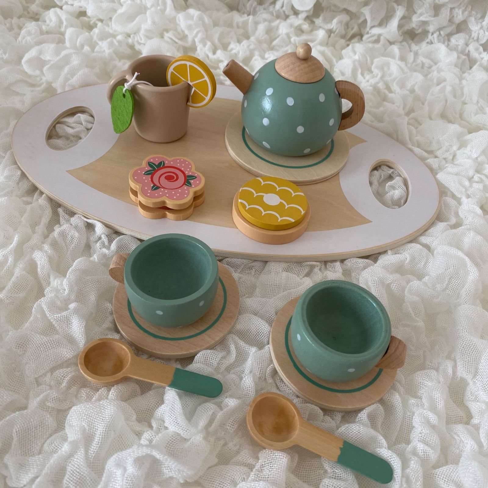 フォロー割 木製 おままごと アフタヌーンティーセット wood afternoon tea メルカリShops