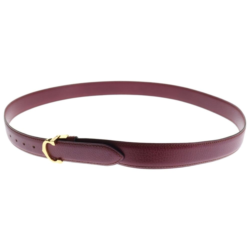 Cartier カルティエ ゴールド金具 レザー ベルト Cartier カルティエ Cバックル ベルト リバーシブル レザー