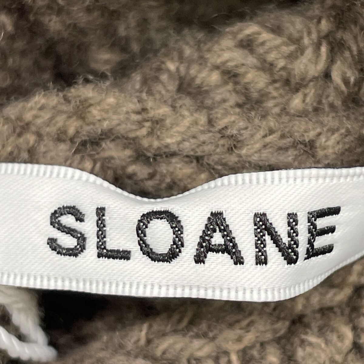  SLOANE スローン 25 AW sl 3 w-063 ﾌﾞﾗｳﾝ G ｼﾞｰﾛﾝﾗﾑ×ｶｼﾐﾔ ﾄﾞﾛｯﾌﾟｼｮﾙﾀﾞｰ ﾆｯﾄ ﾌﾟﾙｵｰﾊﾞｰ 38 アンサンブル トップス