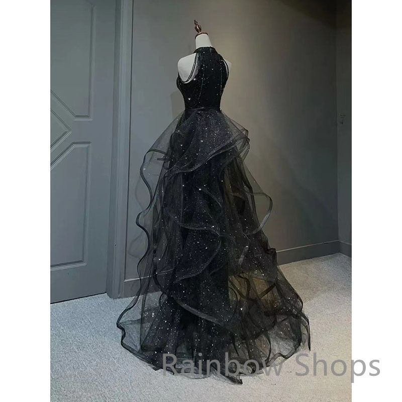 イブニングドレス ブラック 上品！ イブニングドレス 黒 ロング ファスナーです 可愛い