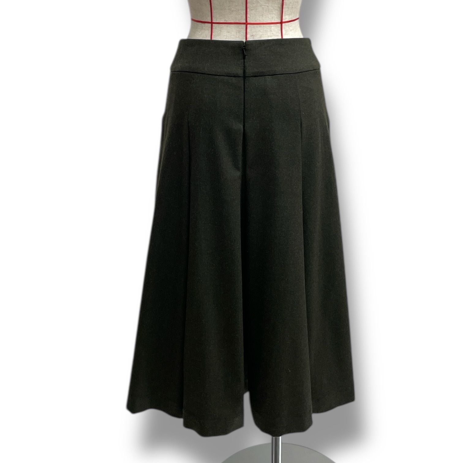 MARGARET HOWELL マーガレットハウエル FINE WOOL FLANNEL ファインウールフランネル プリーツスカート ロングスカート ブラウン 茶色 サイズI レディース 秋 ゴーゴー古着マルイ北千住店 22 No.1033