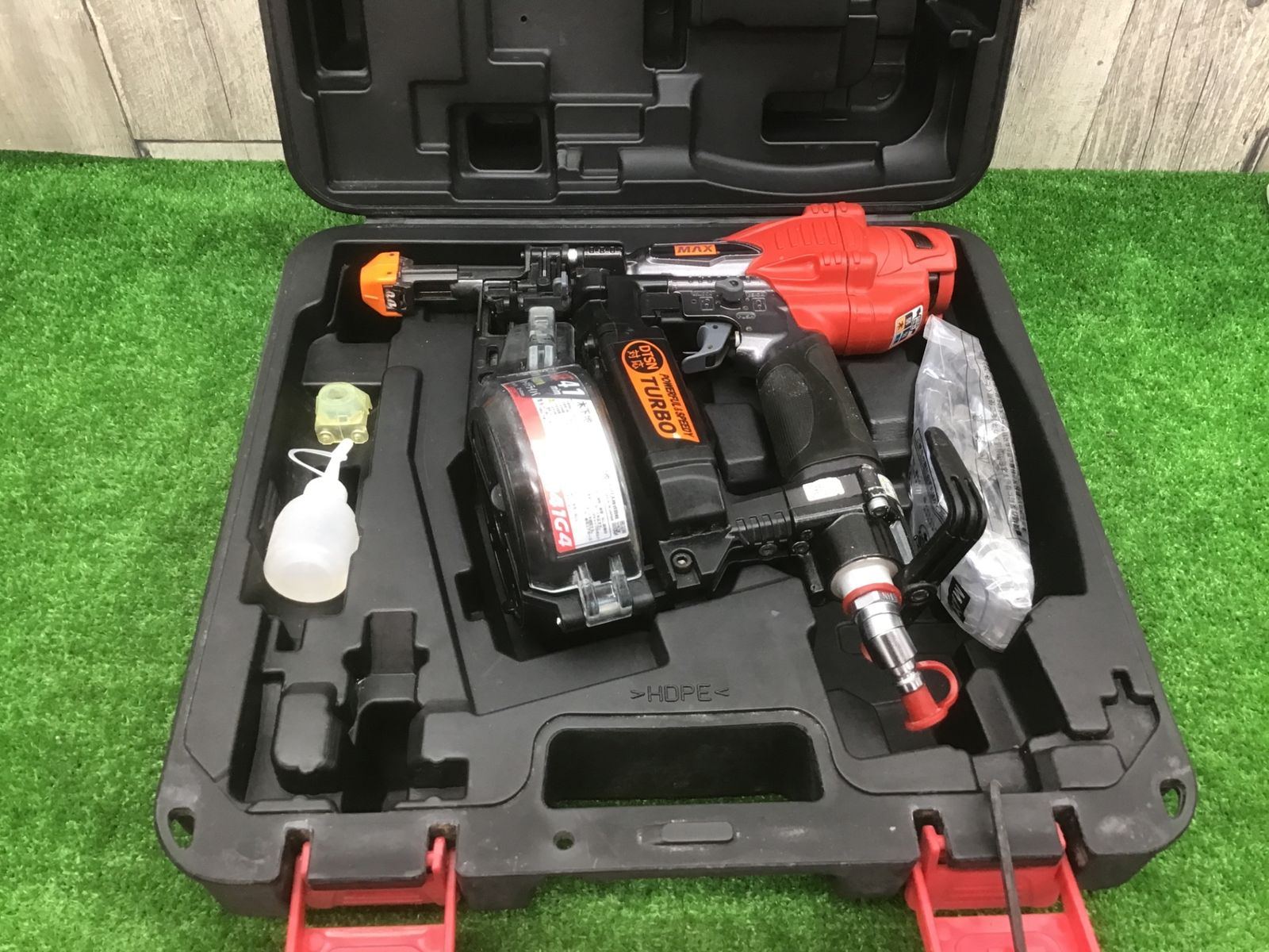 動作品 マックスMAX♪高圧エアネジ打ち機♪HV-R41G4-G♪ケース付き♪アクトツール富山店♪C