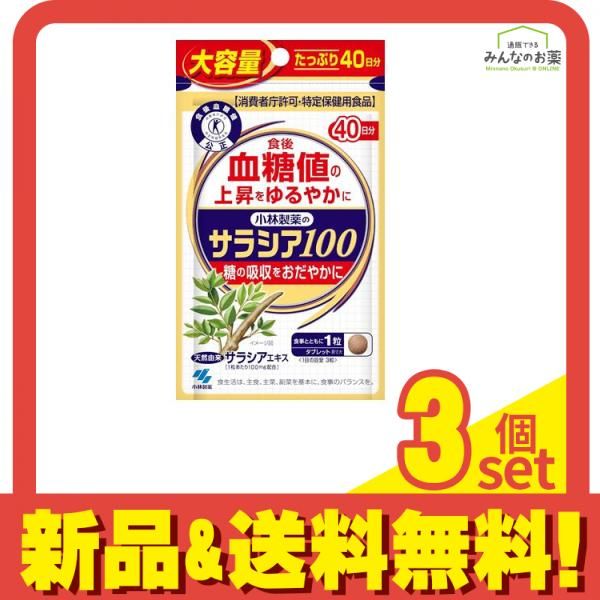 小林製薬 サラシア100 特定保健用食品 大容量40日分 120粒 3個セット