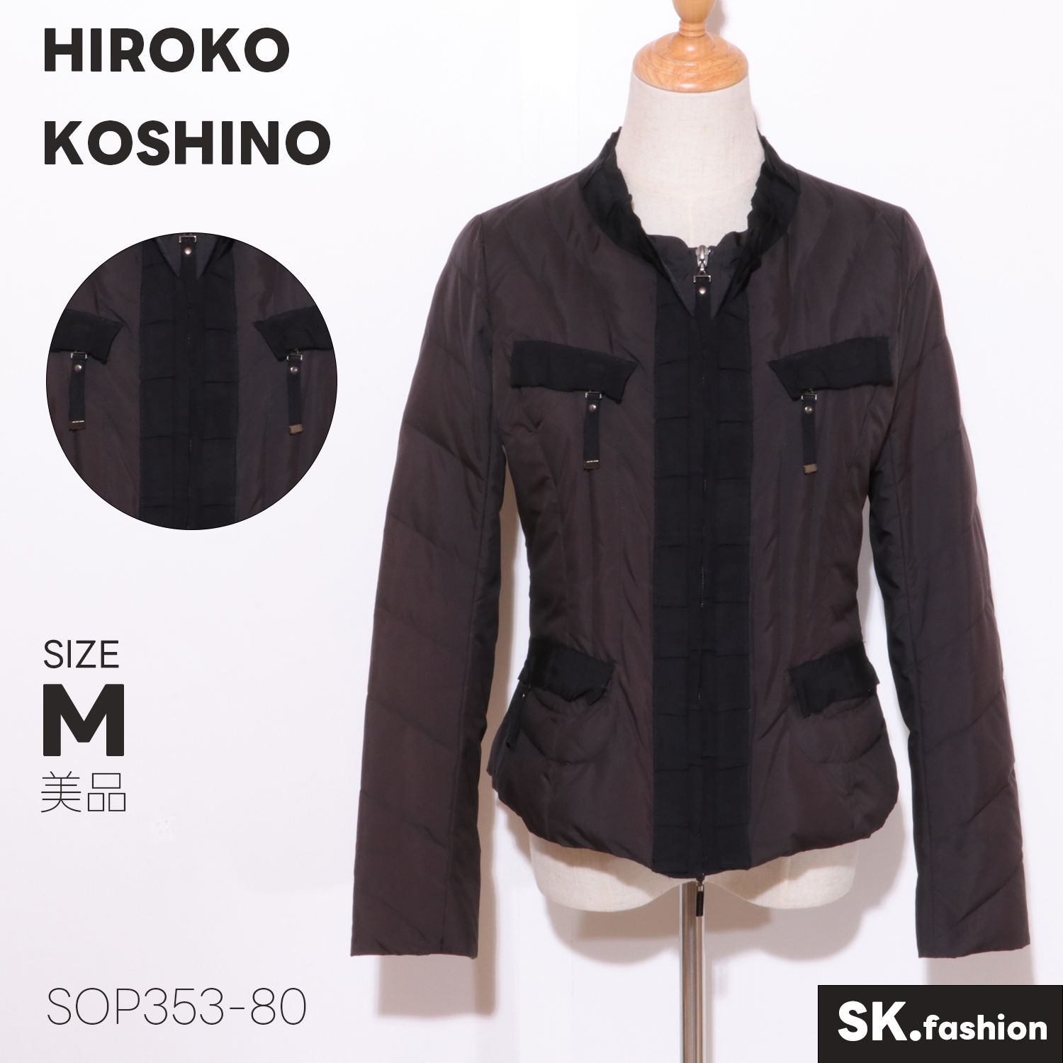 本店は HIROKO ショート丈ハイネックダウンコート KOSHINO 長袖 