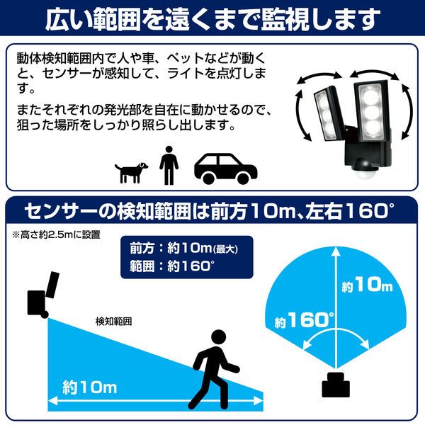 かんたん防犯ライト 乾電池式