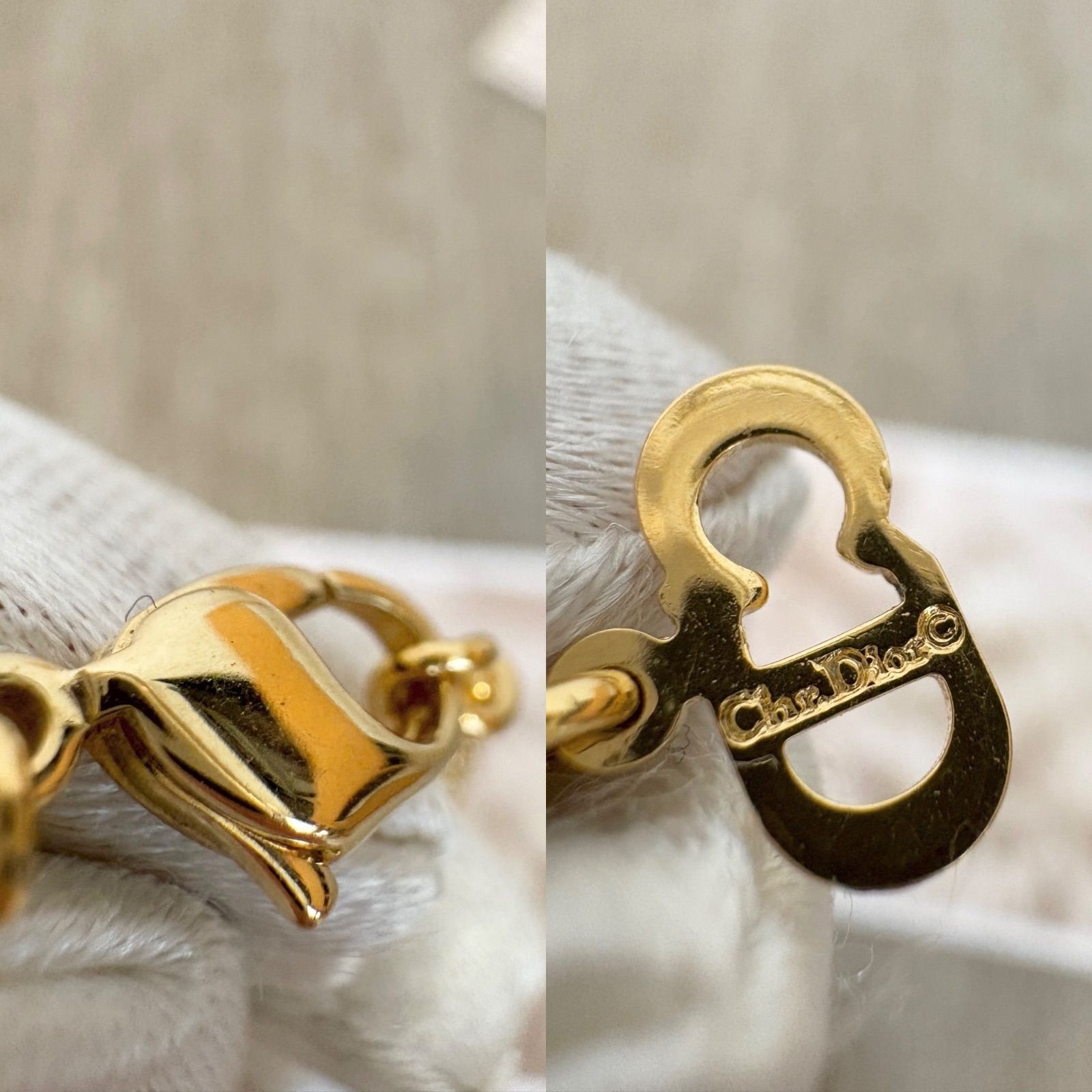 【極美品】Dior ゴールドメッキ ネックレス 極美品】クリスチャンディオール ネックレス ディオールロゴ GPメッキ