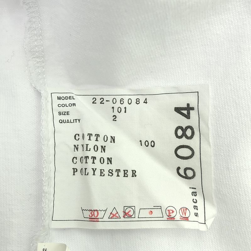 sacai / サカイ | 2022SS | Nylon Twill Mix T-Shirt カットソー | 2