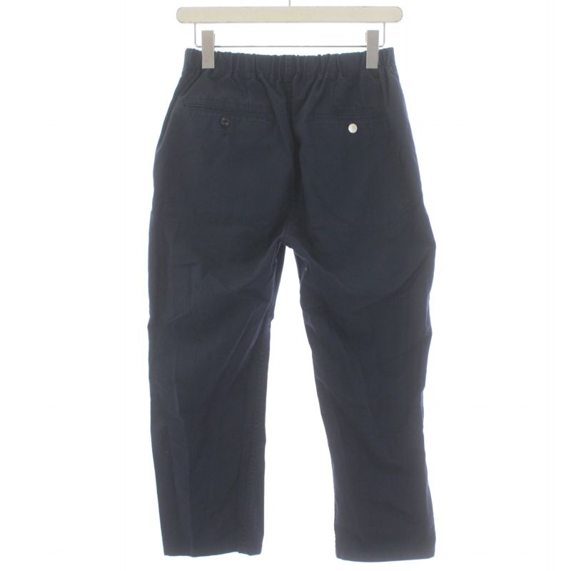 ノンネイティブ nonnative DWELLER EASY PANTS ANKLE CUT C/P OXFORD STRETCH ドゥエラー イージーパンツアンクルカットC/Pオックスフォードストレッチ スラックス ウエストゴム 1 紺 NN-P37101 - メルカリ