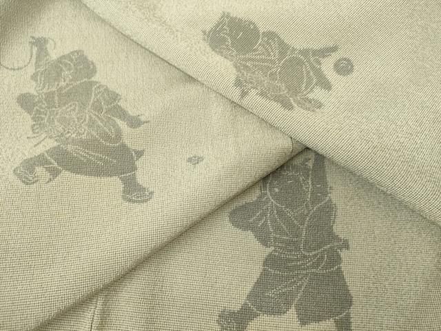 平和屋着物▽本塩沢　訪問着　単衣　やまだ織　童子　正絹　逸品　DAAS0801az 平和屋着物▽本塩沢 訪問着 単衣 やまだ織 童子 正絹 逸品 DAAS0801az