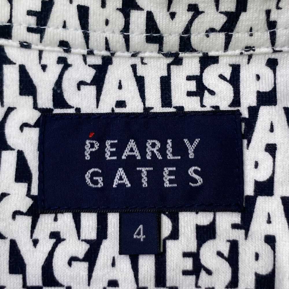 サイズ：4 PEARLY GATES パーリーゲイツ  半袖ポロシャツ 総柄 ホワイト系 [240101442220] ゴルフウェア メンズ ストスト 新品】PEARLY GATES パーリーゲイツ 2022年 2260602 半袖