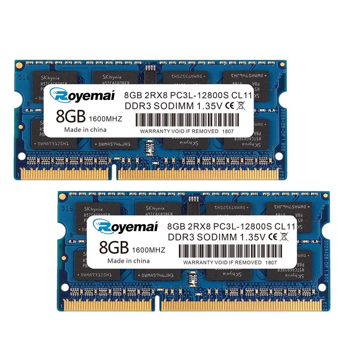 在庫処分】1600MHz DDR3 12800 2Rx8 8GB×2枚 1.35V CL11 ノートPC用