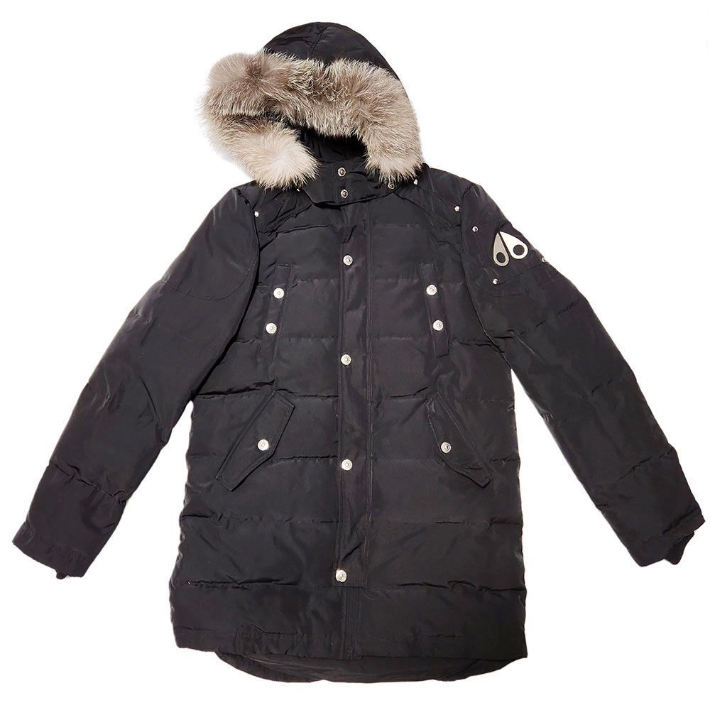 ムースナックルズ CA56669 ダウンコート ファーダウンジャケット 黒  