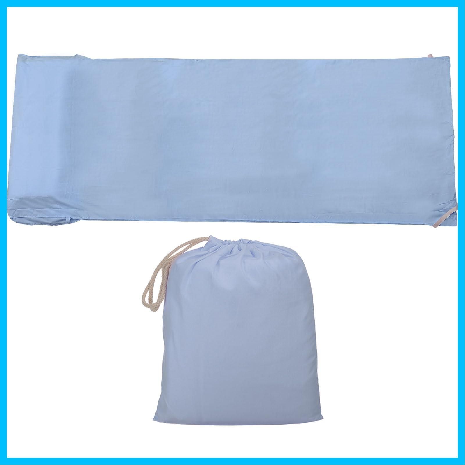 寝袋ライナー ソフト 軽量 トラベルキャンプシートスリープサック cm 大型寝袋 キャリーバッグ付き 210x180 ダブル大人用 キャンプ 旅行 PATIKIL ホテル用 ブルー