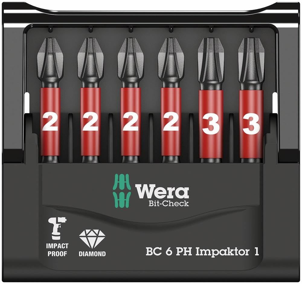 Wera ヴェラ ビットチェック 6 PH インパクター 1 プラスビットセット 6点セット