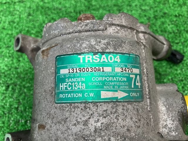 ゼスト JE2 エアコンコンプレッサー スパークW 4WD サンデン TRSA04  