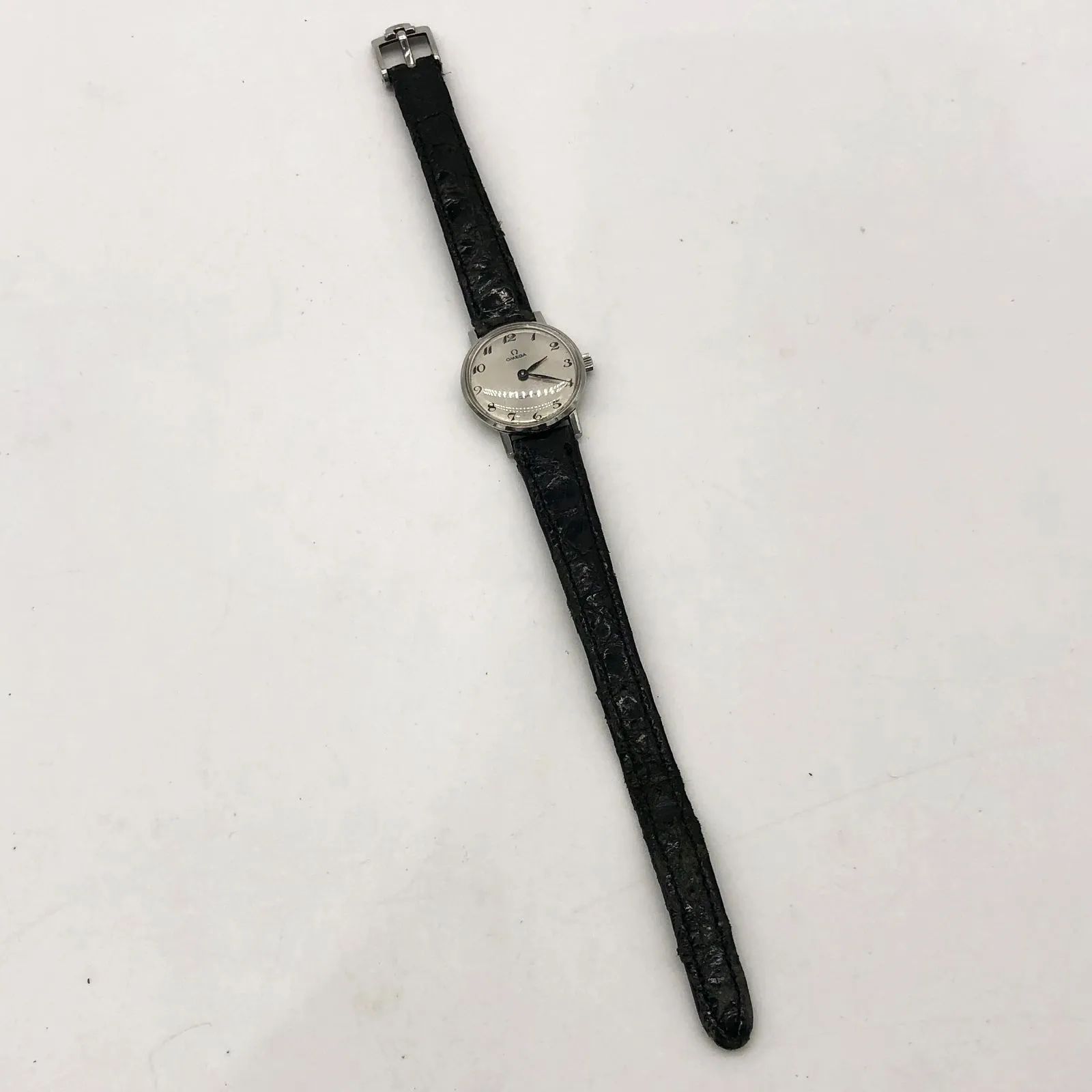 ▽【稼働品】OMEGA/オメガ Geneve アンティークウォッチ レザー