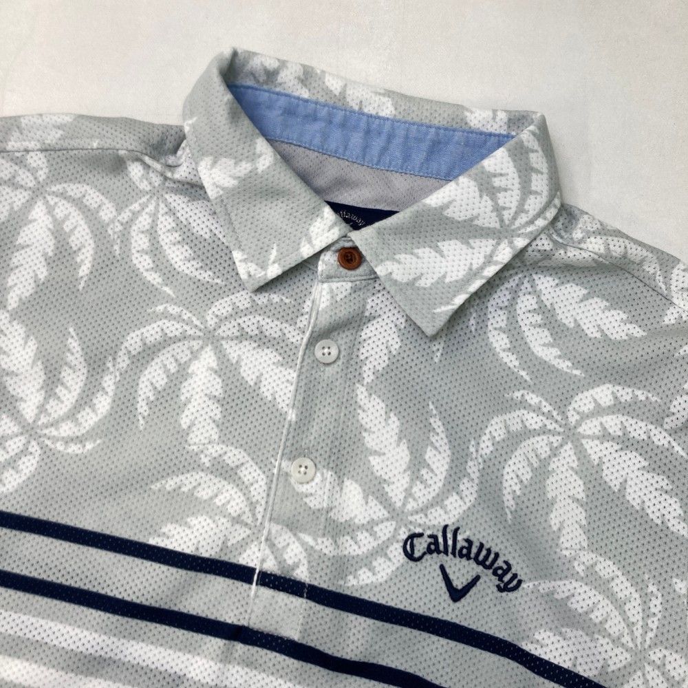 Callaway ポロシャツ サイズL メンズ ボーダー DRYSPORT 吸汗 速乾