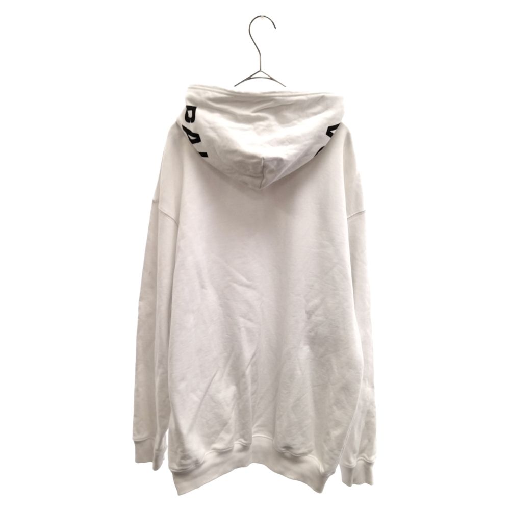 BALENCIAGA バレンシアガ PULLOVER LOGO HOODIE フードロゴプルオーバーパーカー ホワイト 528351 TAV37 BALENCIAGA (バレンシアガ) PULLOVER LOGO HOODIE フードロゴプル