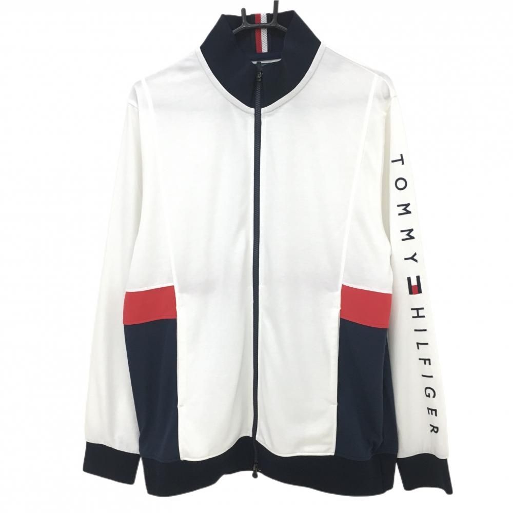 超美品】トミーヒルフィガー ジャケットブルゾン 白×ネイビー 