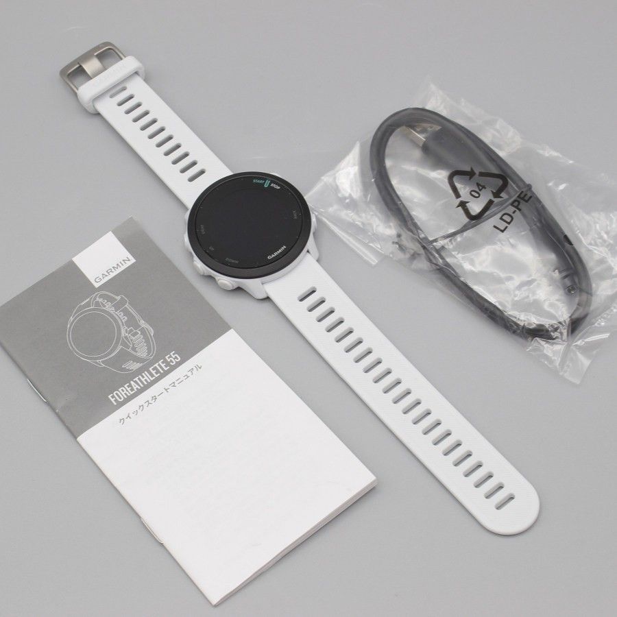 美品】GARMIN ForeAthlete 55 010-02562-41 White スマート 美品】GARMIN ForeAthlete 55 010-02562-41 White スマート