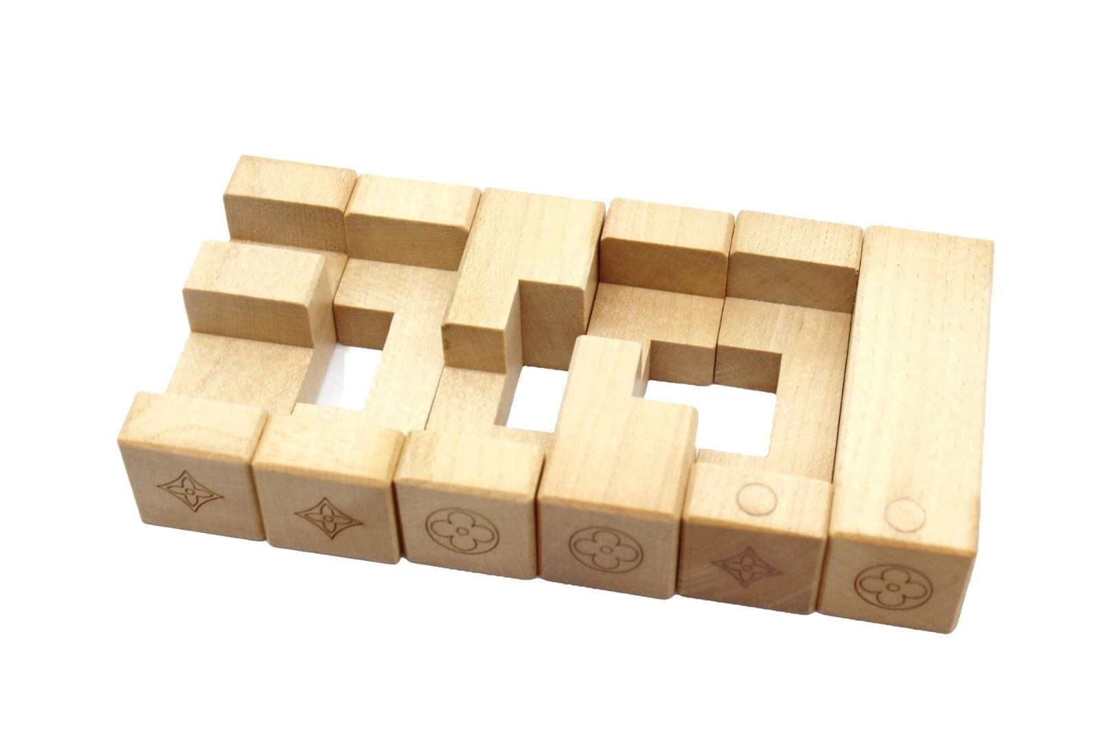 ルイヴィトン 木製 立体 パズル パテキ 積み木 ウッド 非売品