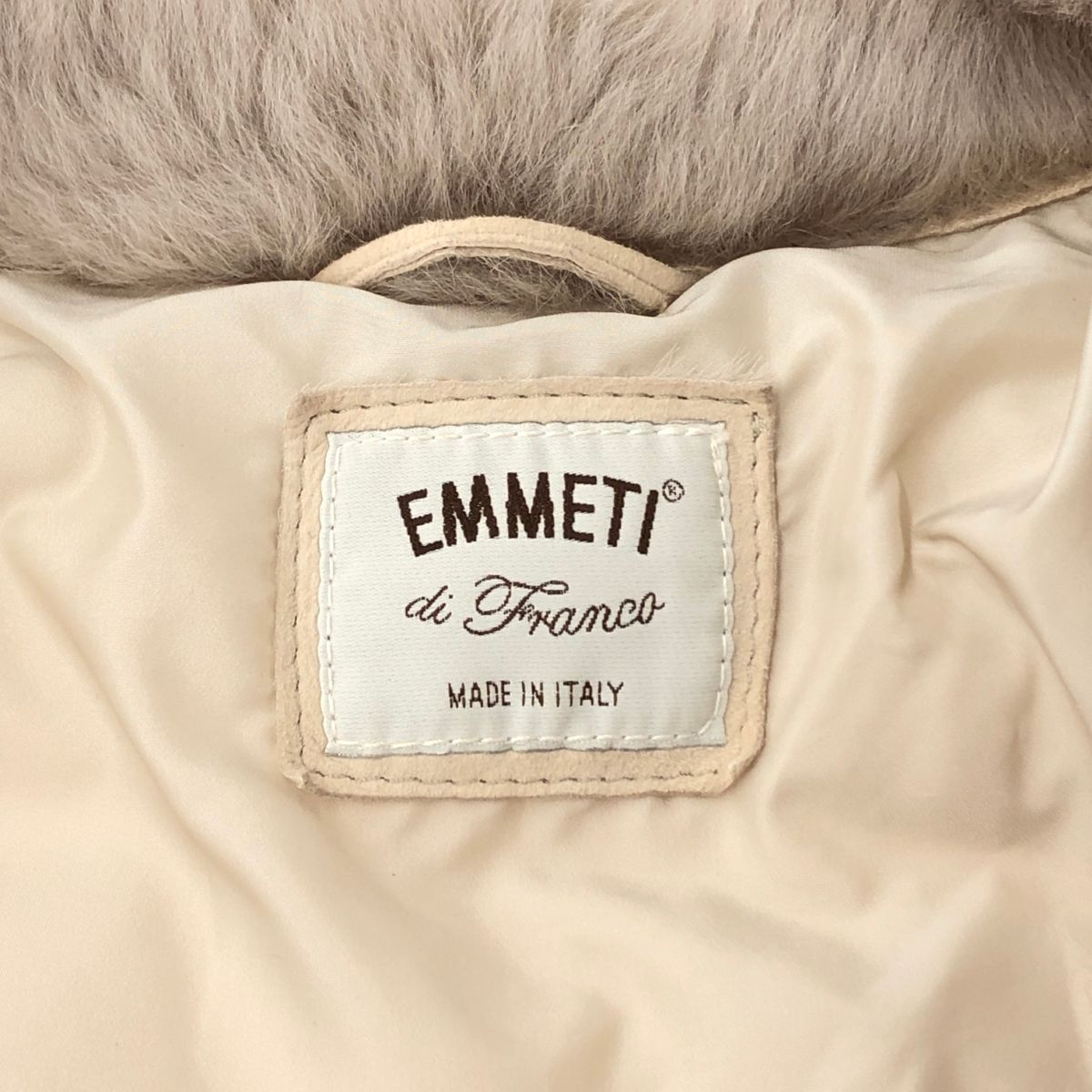 EMMETI エンメティ ダウンコート サイズ:38 ホワイトベージュ 