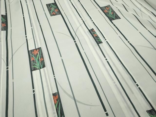 平和屋着物＊夏物　小紋　絽　草花文　洗える着物　AABE4347jd 平和屋着物＊夏物 小紋 絽 短冊花文 洗える着物 CAAS5194ut - メルカリ