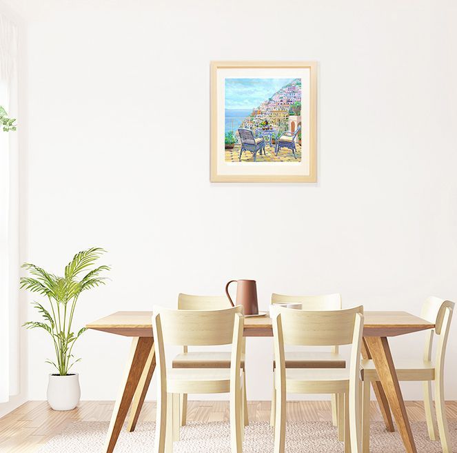 リヴィエラ　ヨーロッパ 地中海 風景画 水彩画 海 イタリア ヨット リヴィエラ ヨーロッパ 地中海 風景画 水彩画 海 イタリア