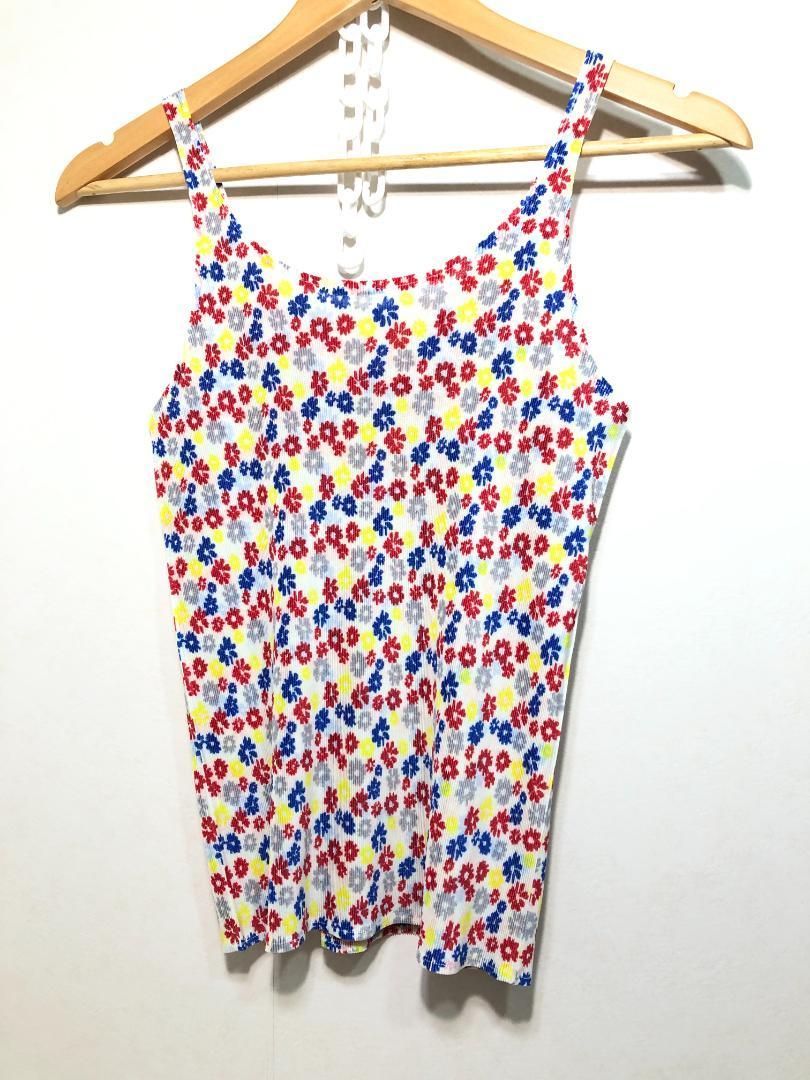 529051 PLEATS PLEASE 花柄 プリーツ キャミソール 3 フラワー ISSEY MIYAKE イッセイミヤケ プリーツブリーズ