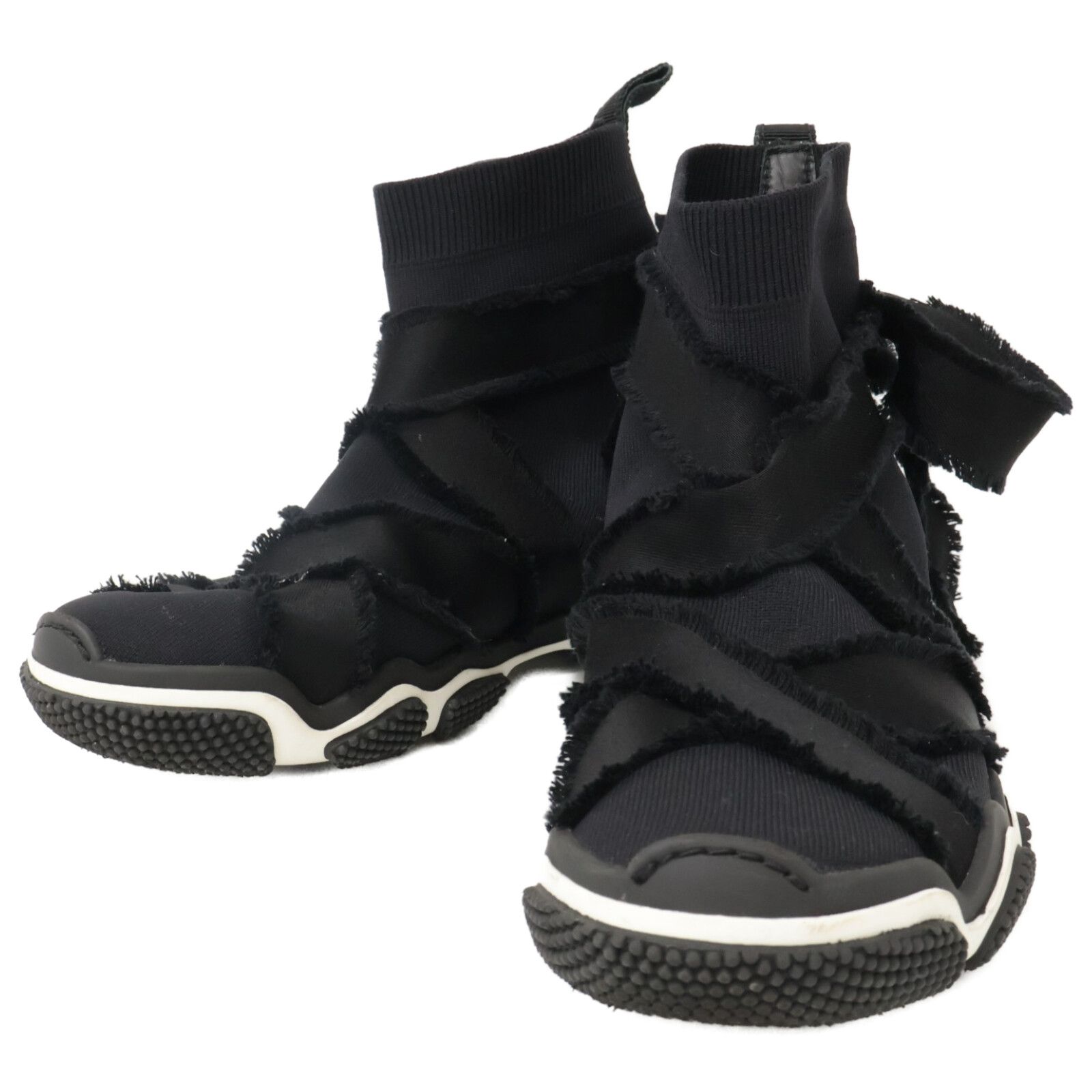 ROCHAS ロシャス 24年 ROPA35175A ｵﾚﾝｼﾞ×ﾎﾜｲﾄ ｽﾄﾗｲﾌﾟｽｶｰﾄ スカート 40  