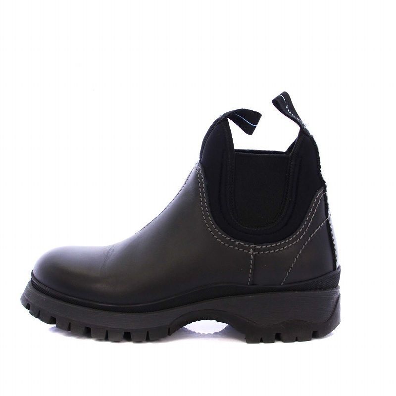 PRADA ブラック サイドゴアブーツブラック37.5