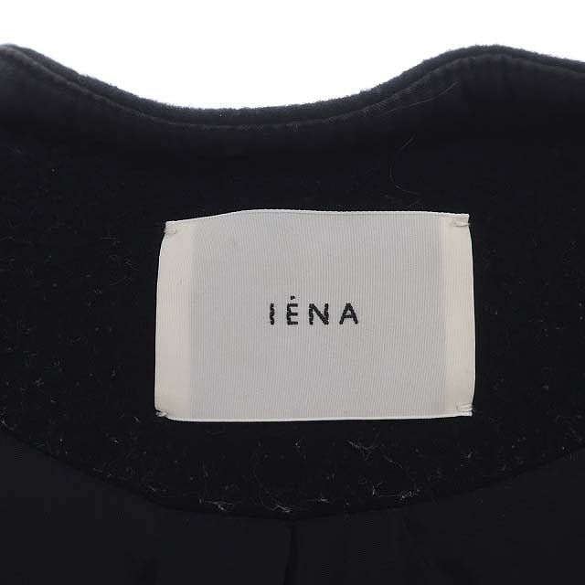 IENAイエナ フード付きコクーンコート　ネイビー　38 紺 ウール 二重織りシャルムフードコクーンコート IENA イエナ 38サイズ