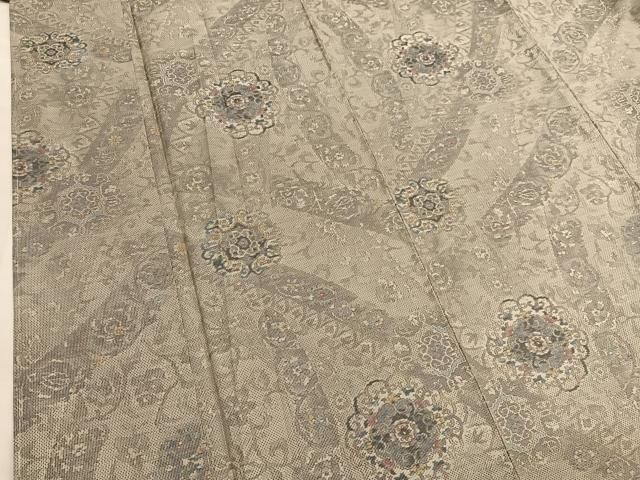 平和屋着物○本場大島紬 正倉院花唐草文 正絹 逸品 未使用 BAAT6734hv