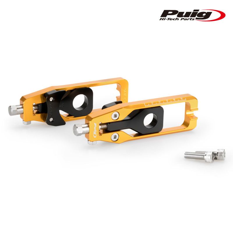 Puig 20696O CHAIN TENSIONER GOLD YAMAHA MT-09 13-20 MT-09 SP 18-20 MT-09 TRACER 15-16 プーチ チェーン テンショナー