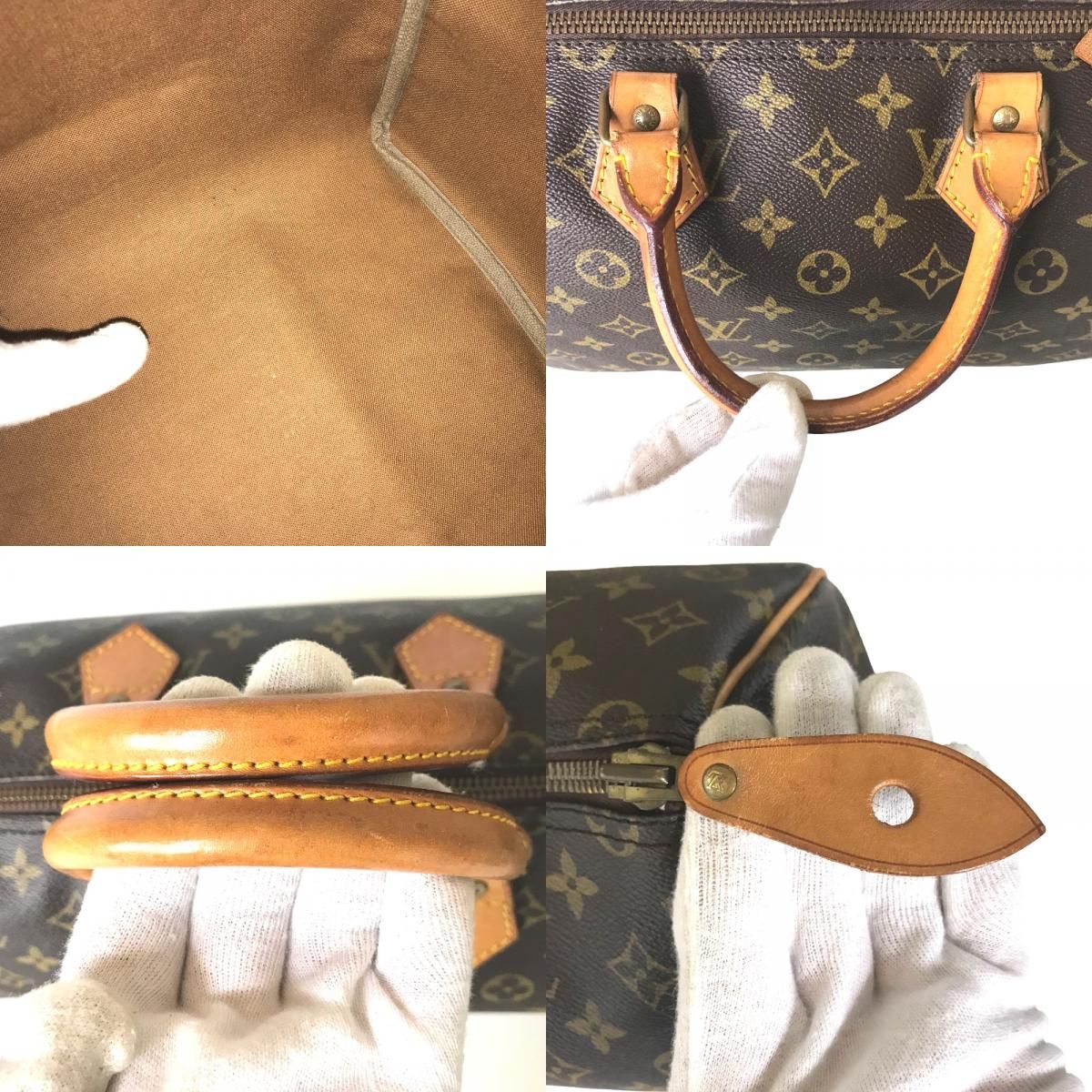 ルイヴィトン　スピーディ35 ボストンバッグ　ハンドバッグ　ブラウン LOUIS VUITTON ルイヴィトン スピーディ 35 ボストンバッグ
