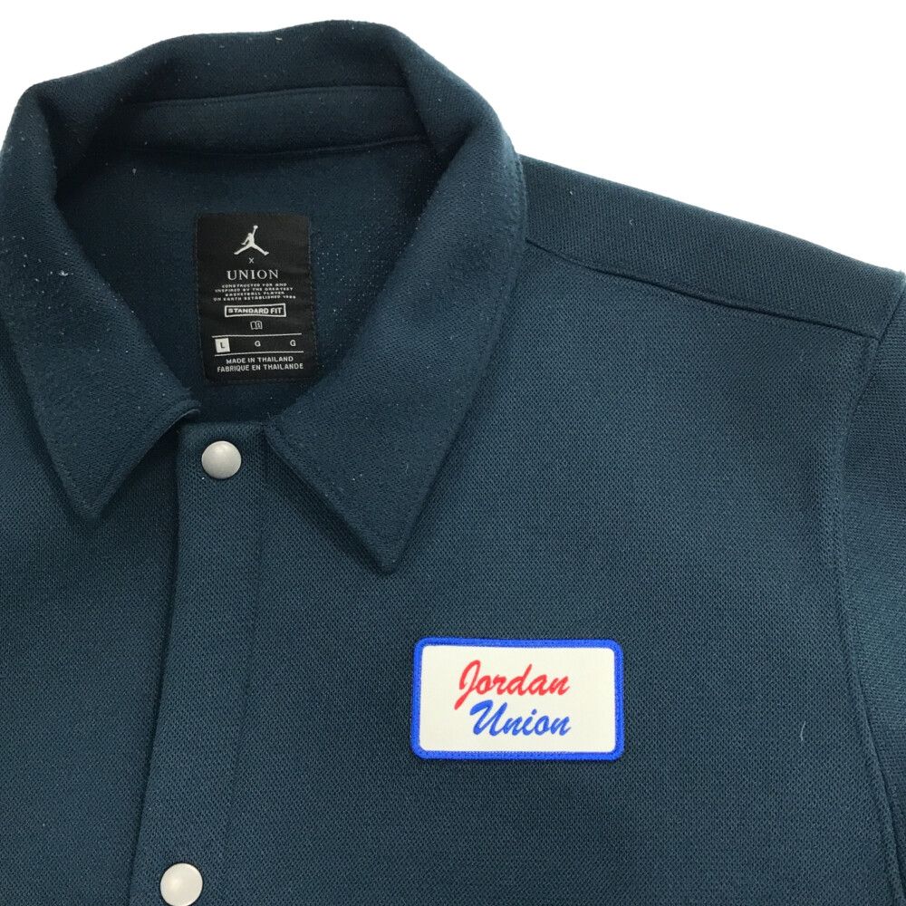 新品未使用タグ付き NIKE ロゴ刺繍 コーチジャケット ネイビー NIKE (ナイキ) ×UNION LA COACHES JACKET ロゴ刺繍コーチ