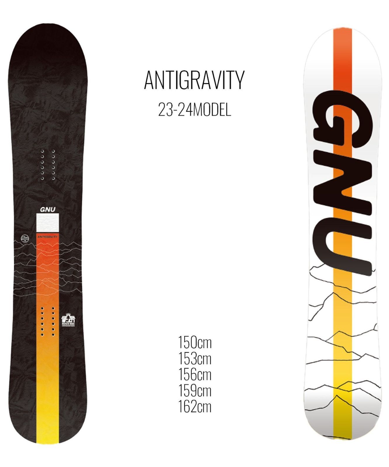 スノーボード 板 メンズ GNU グヌー ANTIGRAVITY 23-24モデル ムラサキ