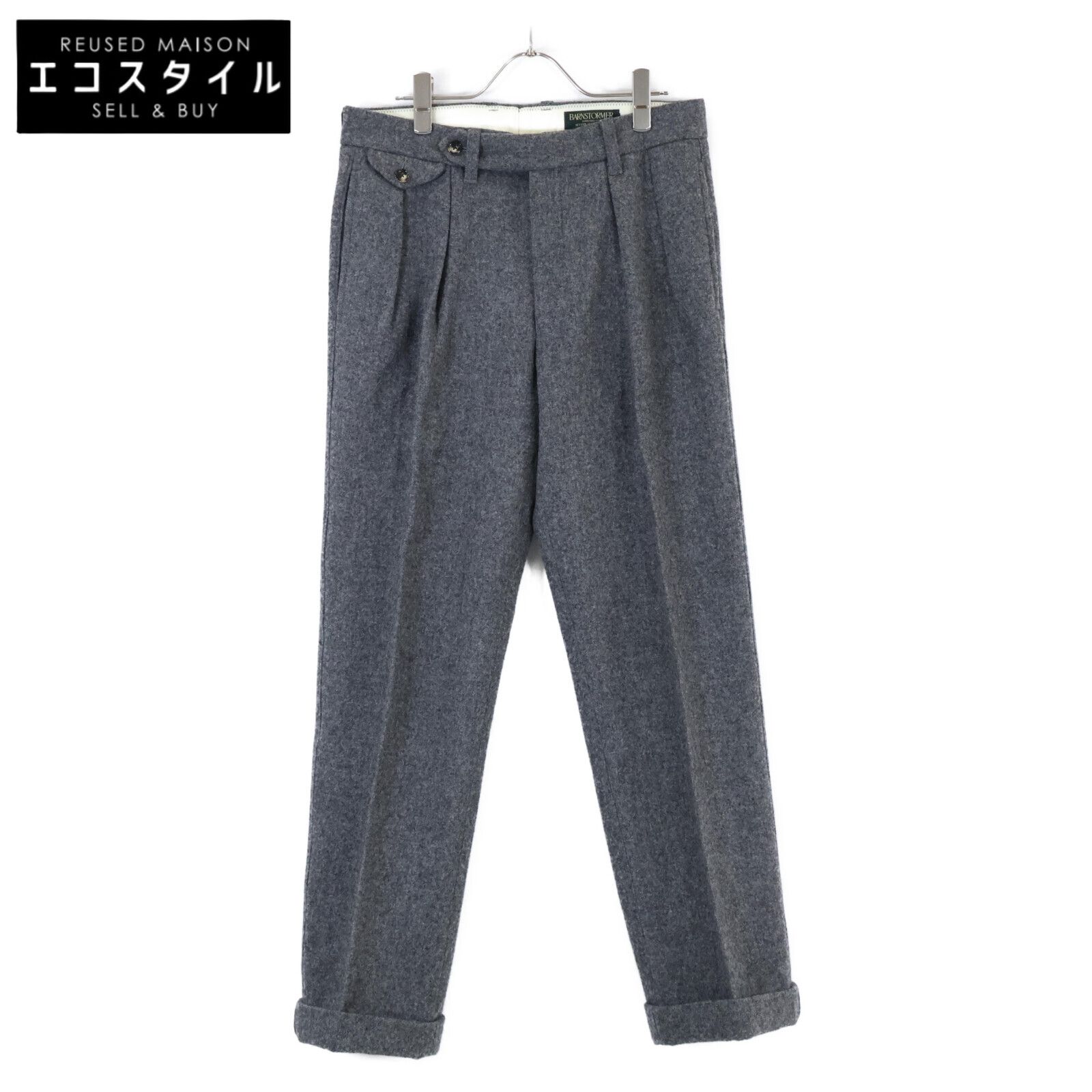 BARNSTORMER バーンストーマー SEPTIS別注 1240P ｸﾞﾚｰ ﾍｳﾞｨｰﾌﾗﾝﾈﾙ ALVY TROUSER ﾂｰﾀｯｸ ﾜｲﾄﾞ ﾊﾟﾝﾂ M